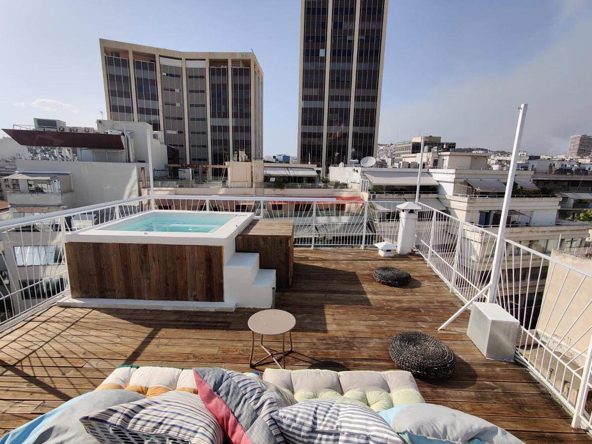 Unique Solar Penthouse With Jacuzzi And Sauna In Central Athena Bagian luar foto