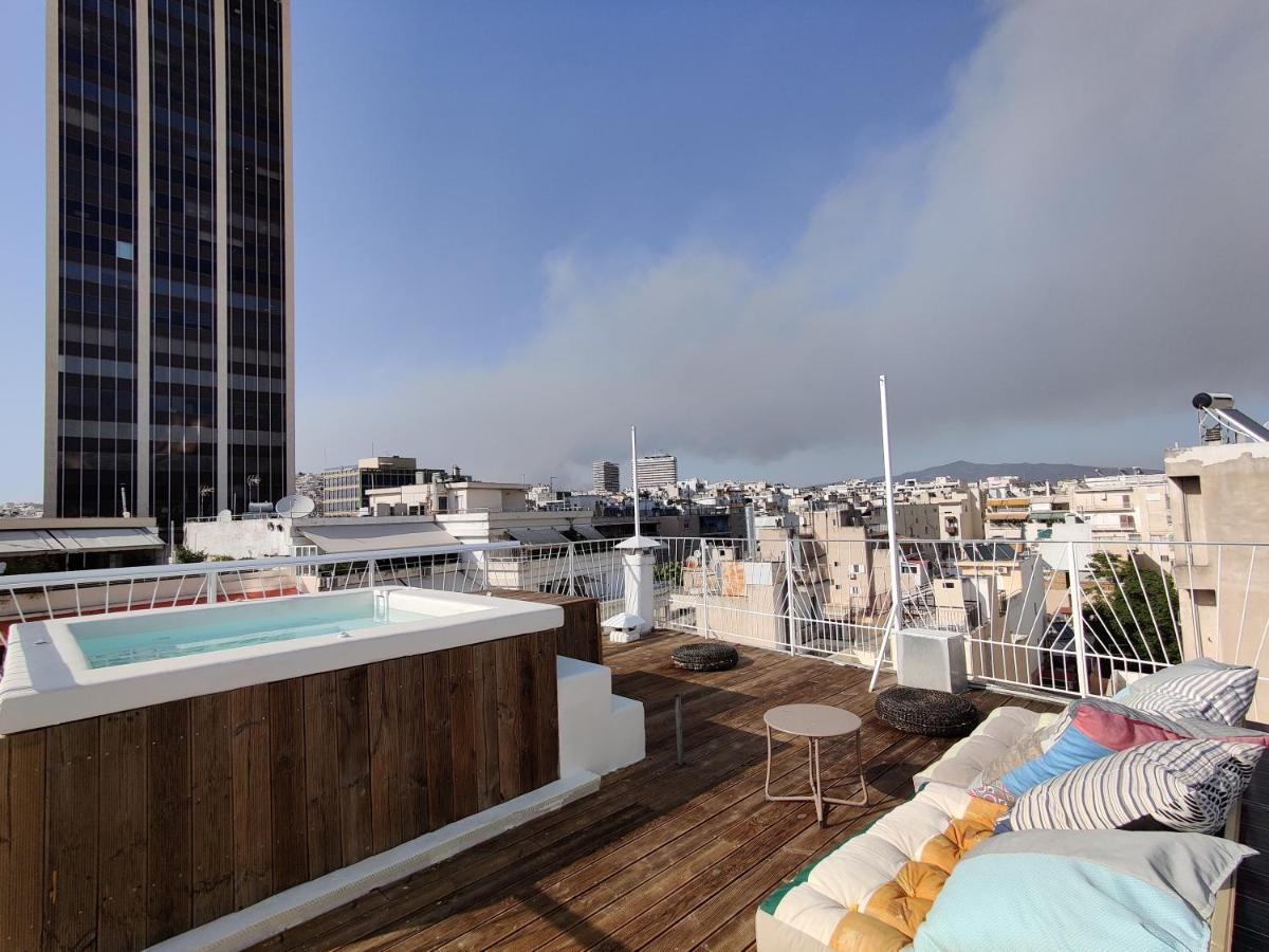 Unique Solar Penthouse With Jacuzzi And Sauna In Central Athena Bagian luar foto